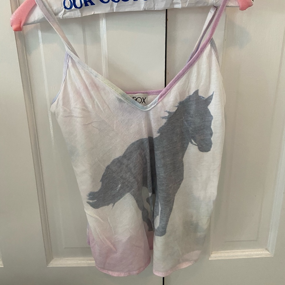 Wild fox unicorn tank top